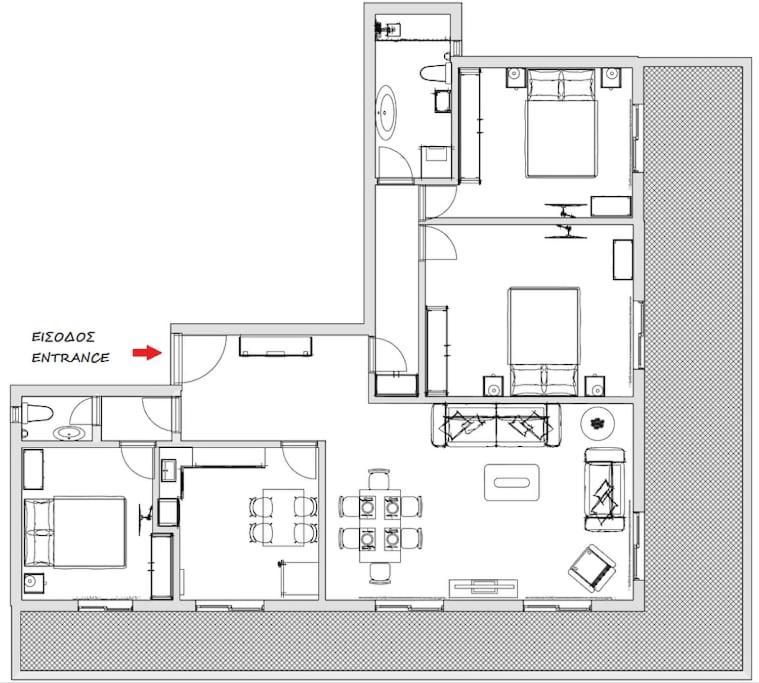 Spacious Flat Ideal For Families Athens Exterior photo